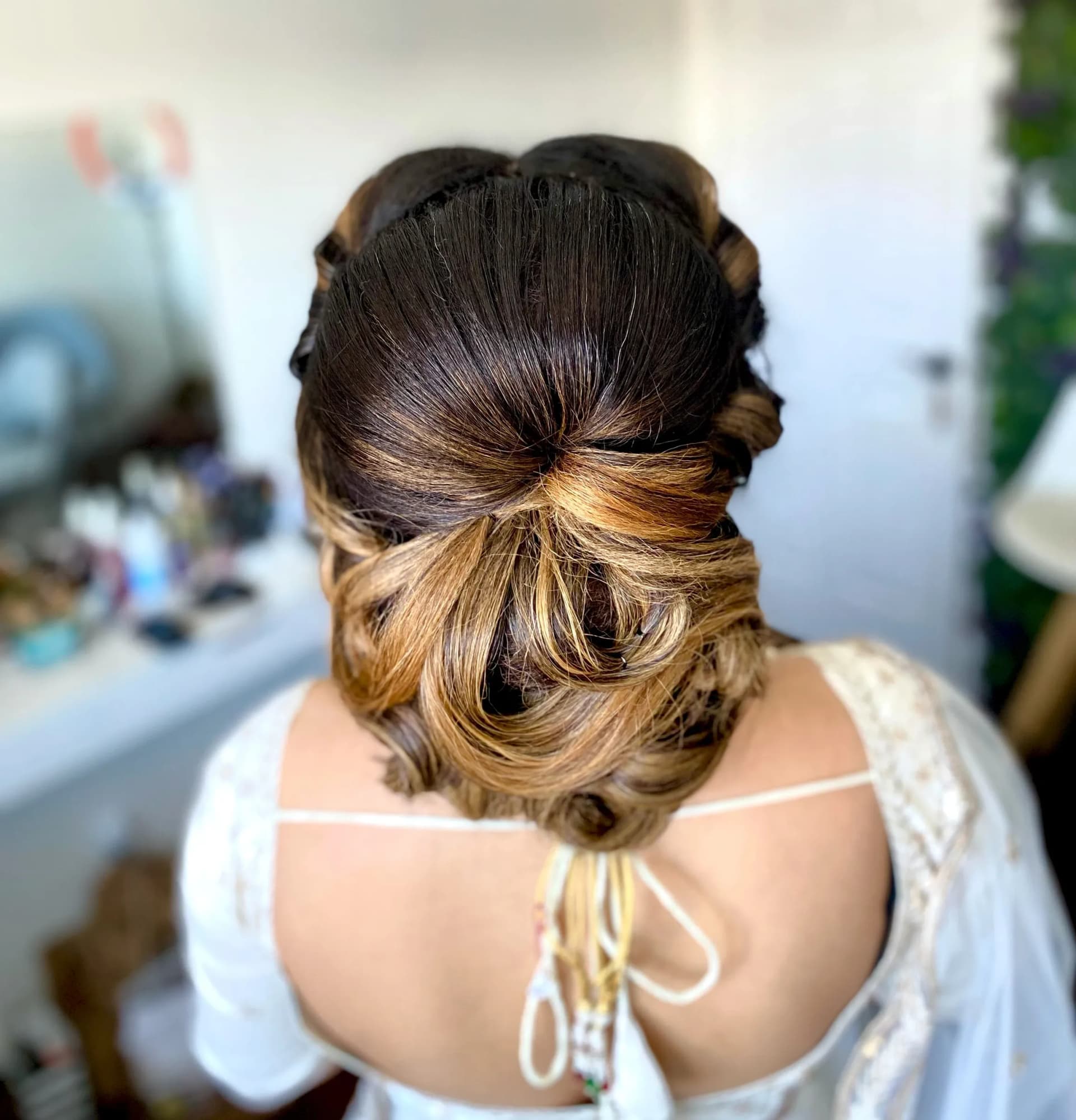 Bridal braid and updo 9